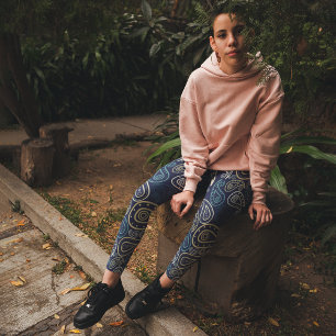 Paisley Pattern Capri Leggings