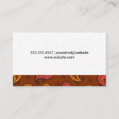 Paisley Pattern | Dot-Muster Visitenkarte (Rückseite)