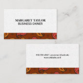 Paisley Pattern | Dot-Muster Visitenkarte (Vorne/Hinten)