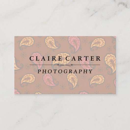 Paisley Pattern | Fotograf Visitenkarte (Vorderseite)