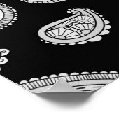 Paisley Pattern - Grau Poster (Ecke)