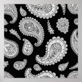 Paisley Pattern - Grau Poster (Vorne)