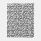 Paisley Pattern, Grau, Schwarz und Weiß Fleece Bl (Vorderseite)