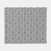 Paisley Pattern, Grau, Schwarz und Weiß Fleece Bl (Vorderseite (Horizontal))