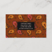 Paisley Pattern Hintergrund Visitenkarte (Rückseite)