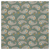 Paisley Pattern in Yellow Peacock Blue Sage Green Stoff (Muster)