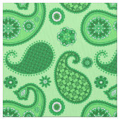 Paisley Pattern, Jade und Emerald Green Stoff (Nahaufnahme)