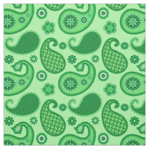 Paisley Pattern, Jade und Emerald Green Stoff