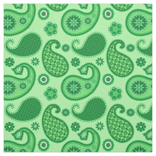 Paisley Pattern, Jade und Emerald Green Stoff (Muster)