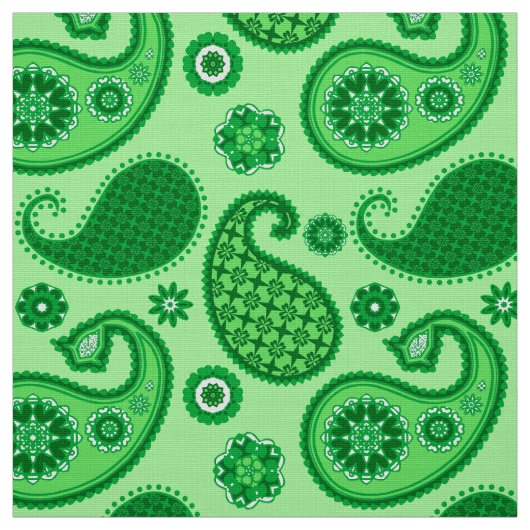 Paisley Pattern, Jade und Emerald Green Stoff (Muster)