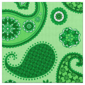 Paisley Pattern, Jade und Emerald Green Stoff (Nahaufnahme)