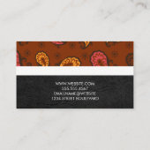 Paisley Pattern | Leder Visitenkarte (Rückseite)