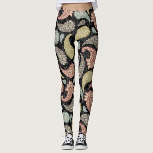 Paisley Pattern  Leggings (Vorderseite)