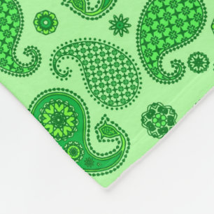 Paisley Pattern, Limon und Emerald Green Fleece Bl