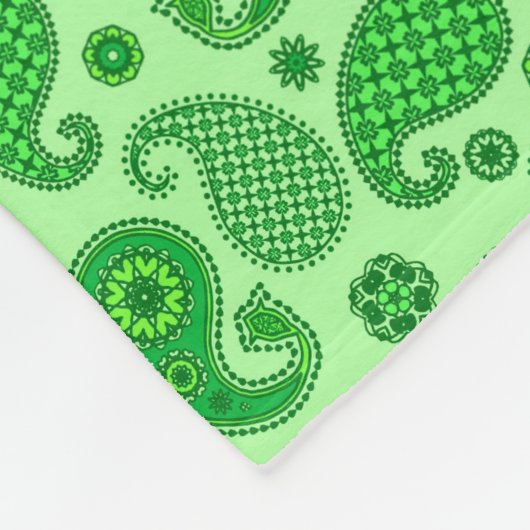 Paisley Pattern, Limon und Emerald Green Fleece Bl (Ecke)
