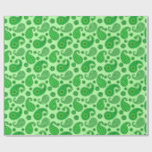 Paisley Pattern, Limon und Emerald Green Geschenkpapier (Flach)