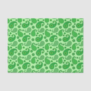 Paisley Pattern, Limon und Emerald Green Seidenpapier