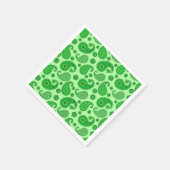 Paisley Pattern, Limon und Emerald Green Serviette (Ecke)