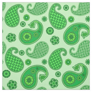 Paisley Pattern, Limon und Emerald Green Stoff
