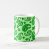 Paisley Pattern, Limone und Emerald Green Coffee T Kaffeetasse (VorderseiteRechts)
