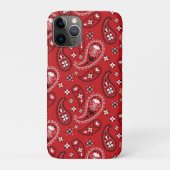 Paisley Pattern mit rotem Hintergrund-23214 Case-Mate iPhone Hülle (Rückseite)