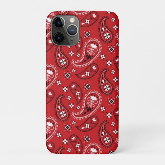 Paisley Pattern mit rotem Hintergrund-23214 Case-Mate iPhone Hülle (Rückseite)