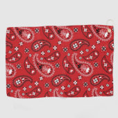 Paisley Pattern mit rotem Hintergrund-23214 Golfhandtuch (Horizontal)