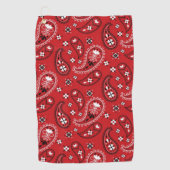 Paisley Pattern mit rotem Hintergrund-23214 Golfhandtuch (Vorderseite)