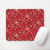 Paisley Pattern mit rotem Hintergrund-23214 Mousepad (Mit Mouse)