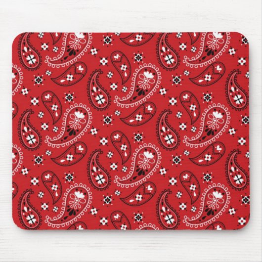 Paisley Pattern mit rotem Hintergrund-23214 Mousepad (Vorne)