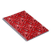 Paisley Pattern mit rotem Hintergrund-23214 Notizblock (Rechte Seite)