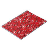 Paisley Pattern mit rotem Hintergrund-23214 Notizblock (Linke Seite)