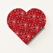 Paisley Pattern mit rotem Hintergrund-23214 Notizblock (Rückseite)