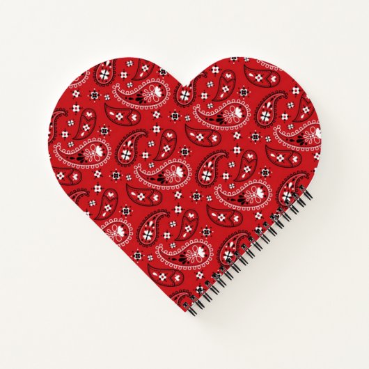 Paisley Pattern mit rotem Hintergrund-23214 Notizblock (Rückseite)