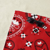 Paisley Pattern mit rotem Hintergrund-23214 Strandtuch (Beispiel)