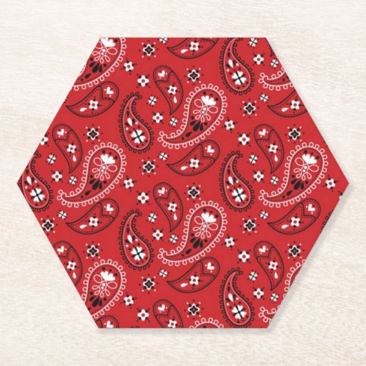 Paisley Pattern mit rotem Hintergrund-23214 Untersetzer (Vorderseite)