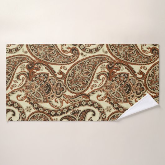 Paisley Pattern. Nahtloser asiatischer Textilhinte Badehandtuch (Badehandtuch)