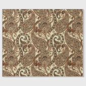 Paisley Pattern. Nahtloser asiatischer Textilhinte Geschenkpapier (Flach)
