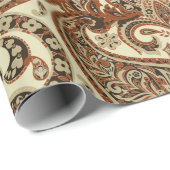 Paisley Pattern. Nahtloser asiatischer Textilhinte Geschenkpapier (Rolleneckpunkt)