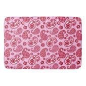 Paisley Pattern, Peppermint Pink und Weiß Badematte (Vorderseite)
