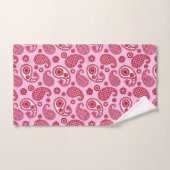 Paisley Pattern, Peppermint Pink und Weiß Badhandtuch Set (Handtuch)