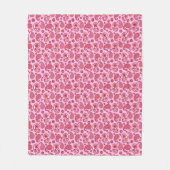 Paisley Pattern, Peppermint Pink und Weiß Fleecedecke (Vorderseite)