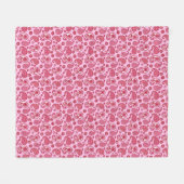 Paisley Pattern, Peppermint Pink und Weiß Fleecedecke (Vorderseite (Horizontal))