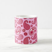 Paisley Pattern, Peppermint Pink und Weiß Kaffeetasse (Mittel)