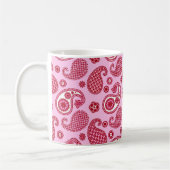 Paisley Pattern, Peppermint Pink und Weiß Kaffeetasse (Links)
