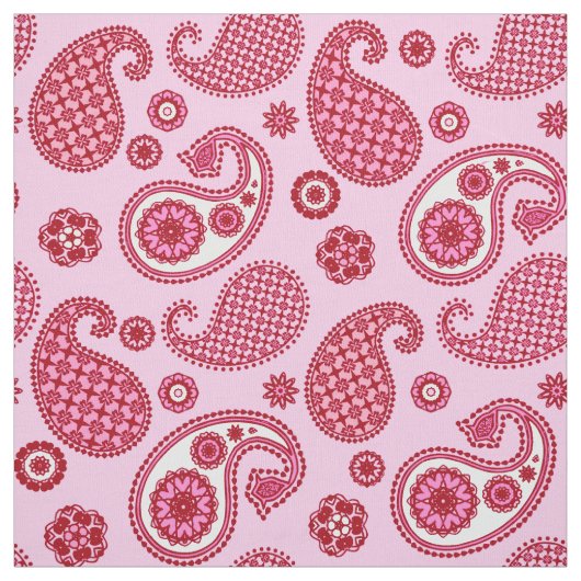 Paisley Pattern, Peppermint Pink und Weiß Stoff (Muster)