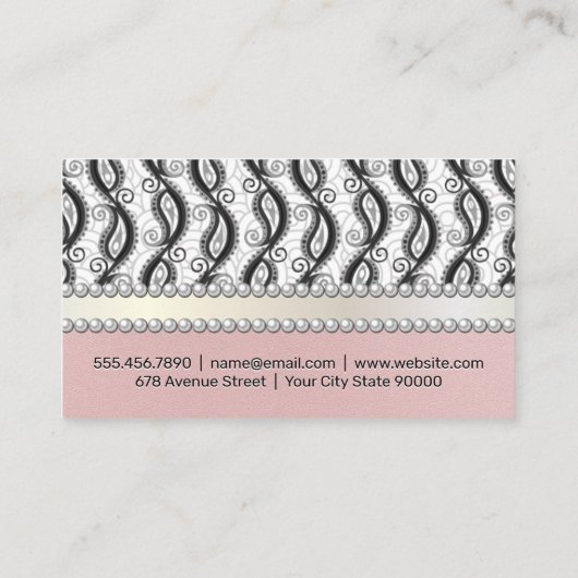 Paisley Pattern | Perlen Visitenkarte (Rückseite)