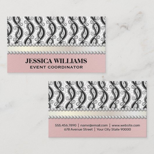 Paisley Pattern | Perlen Visitenkarte (Vorne/Hinten)