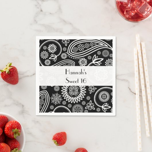 Paisley Pattern, Perserpaisley, Boteh, Sweet 16 Serviette (Beispiel)