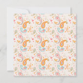 Paisley Pattern, Persian Paisley, Boteh, Birthday Einladung (Rückseite)